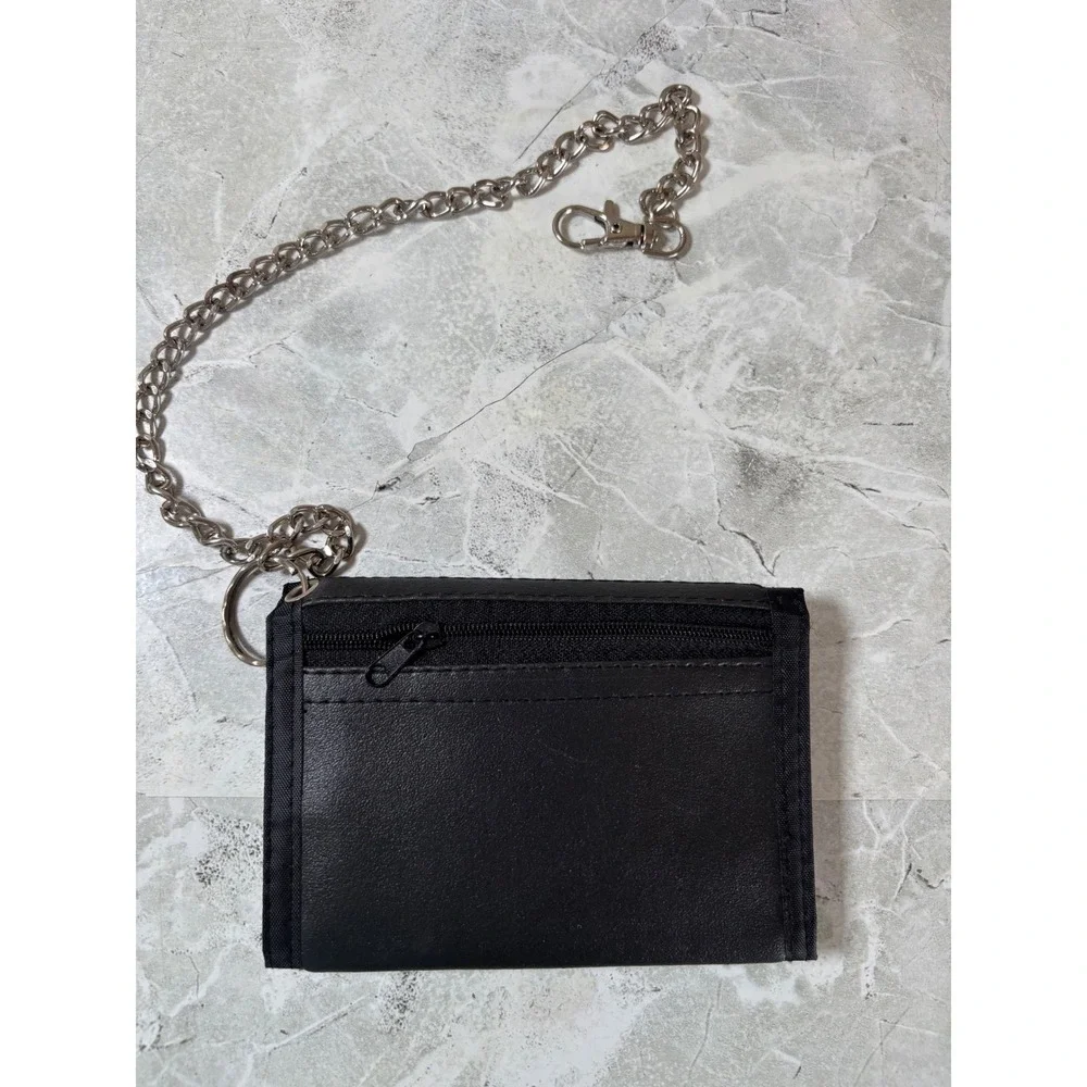Ride It Like You Stole It Biker Wallet Black Nylon Trifold with‎ 15 Inch Chain